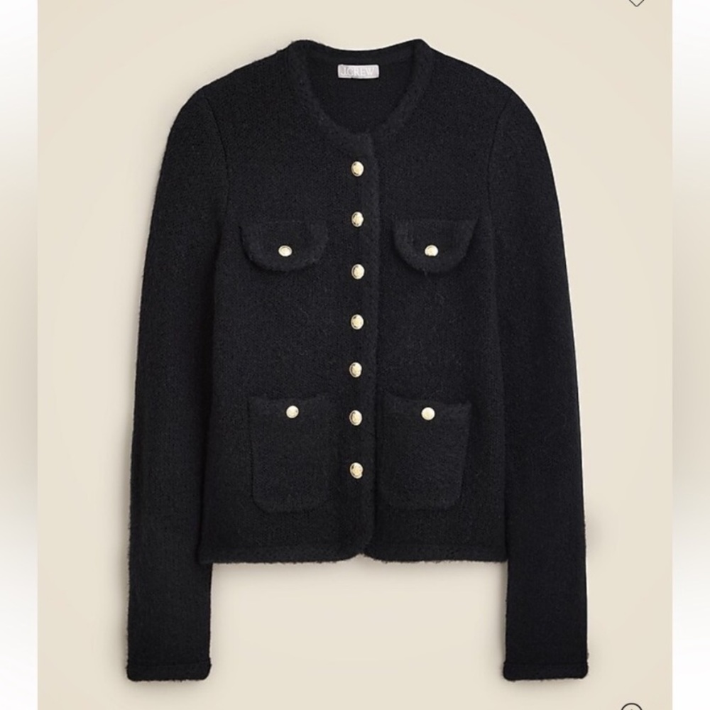 J crew sweater lady jacket size large black